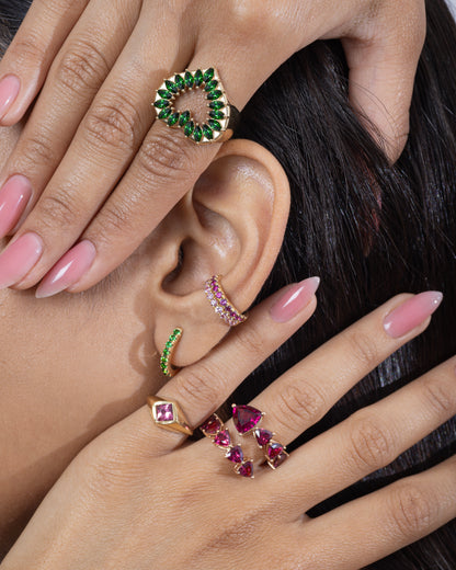 Juliette Kor Jewelry Iris earrings with chrome tourmalines