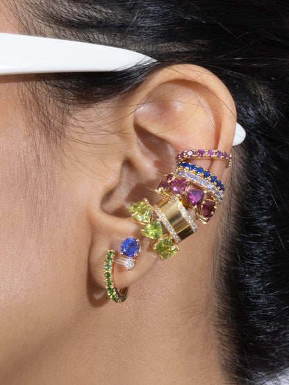 Juliette Kor Jewelry Serpenta ear cuff with peridots