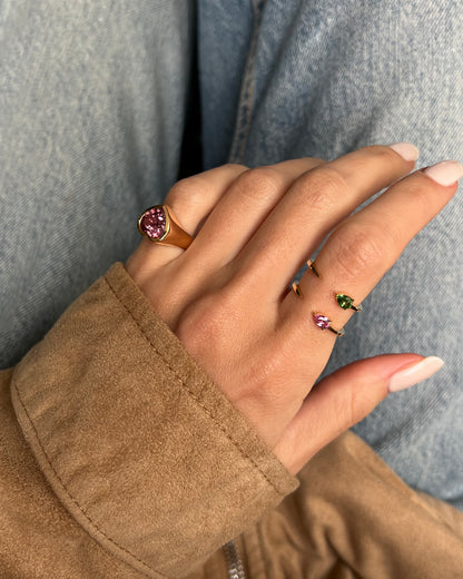 Juliette Kor Jewelry Lissa ring with chrome tourmaline