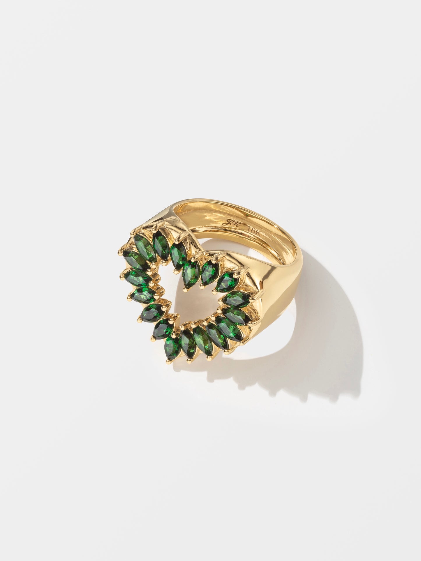 Juliette Kor Jewelry Hera ring with chrome tourmalines