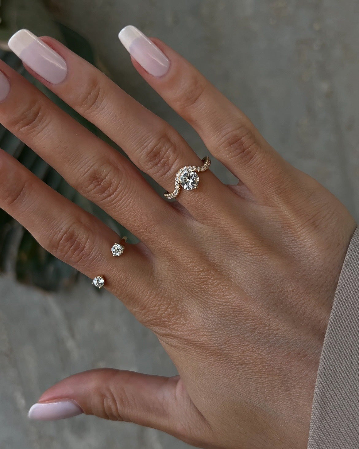 Juliette Kor Jewelry Mellisa ring with two diamonds